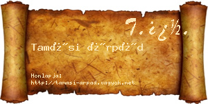 Tamási Árpád névjegykártya