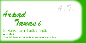 arpad tamasi business card